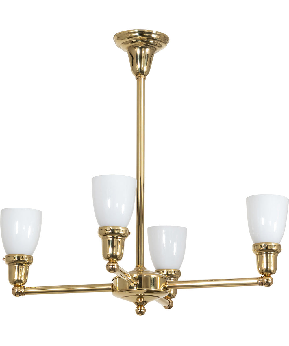 27" Wide Revival Oyster Bay Goblet 4 Light Chandelier Fixture