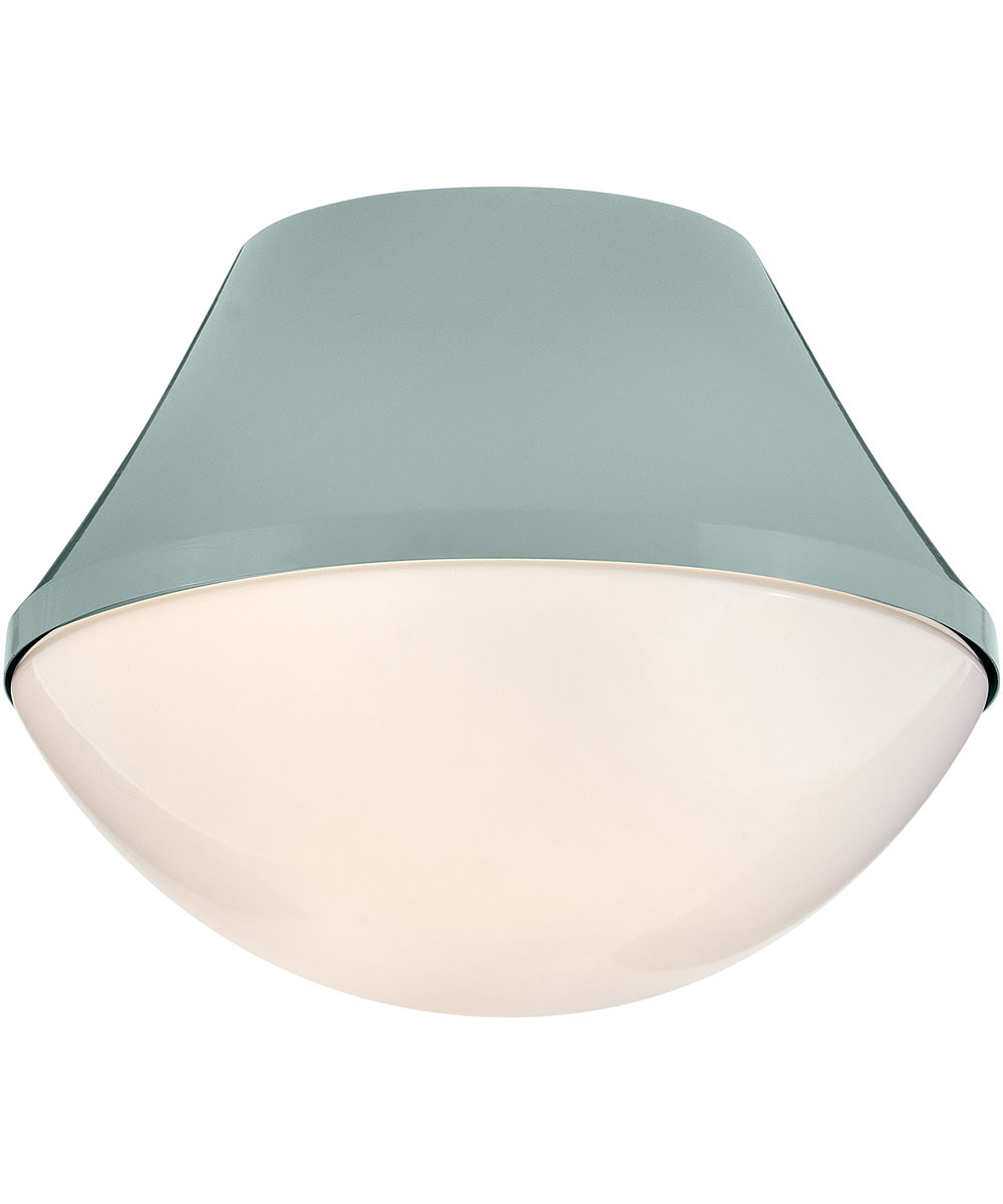 Haddie 1-Light Small Flush Mount in Seafoam