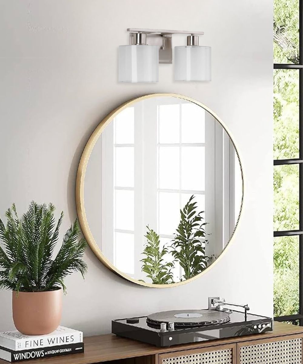 Invite 2-Light 15"w Bath Vanity Light Fixture Brushed Nickel Finish by Progress