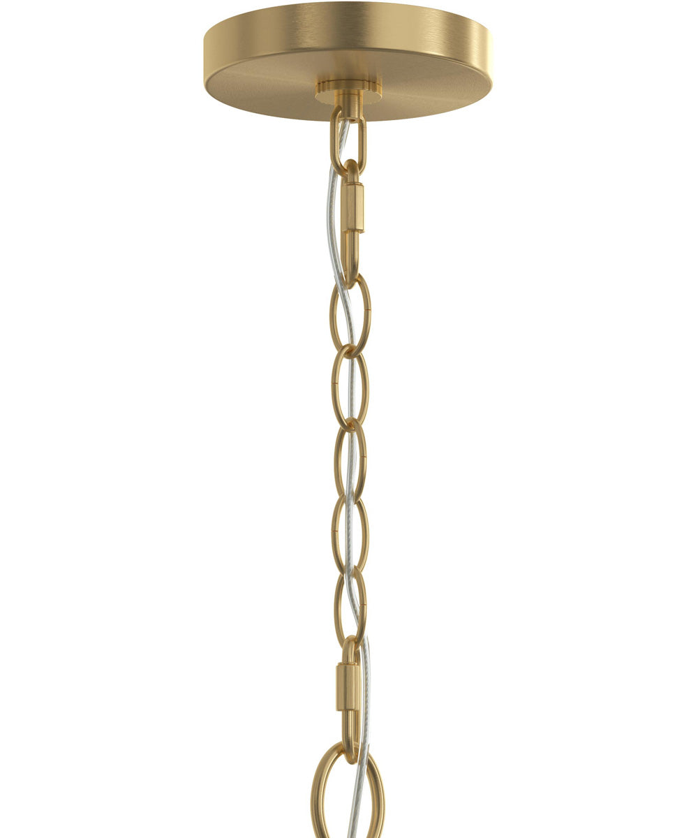Jheni 1-Light Pendant with Clear Glass Shade Brushed Gold