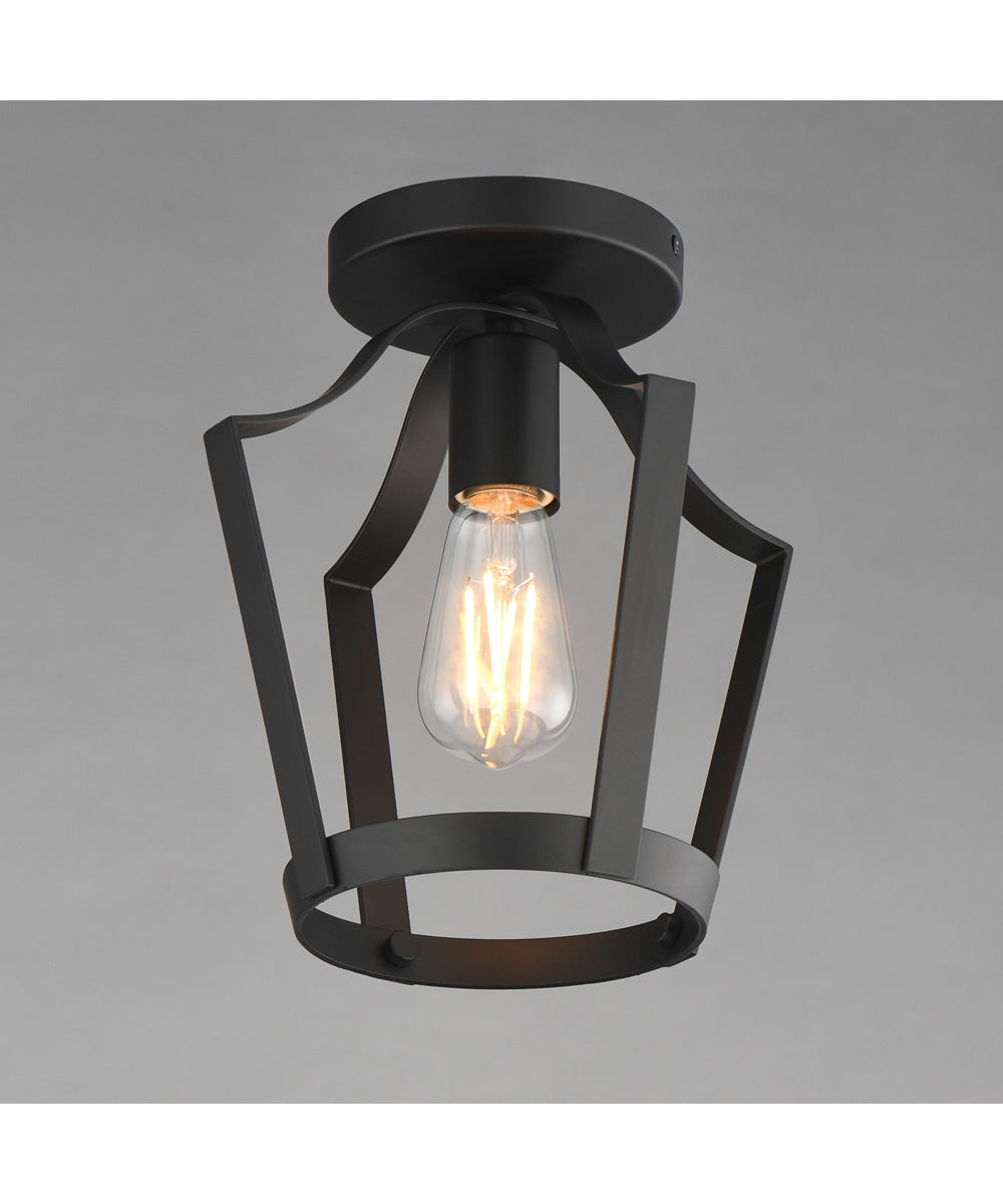 Arden Single Pendant / Semi Flush Black