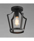 Arden Single Pendant / Semi Flush Black