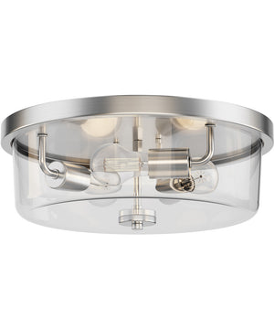 Fuller 3-Light Flush Mount Satin Nickel