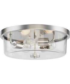 Fuller 3-Light Flush Mount Satin Nickel