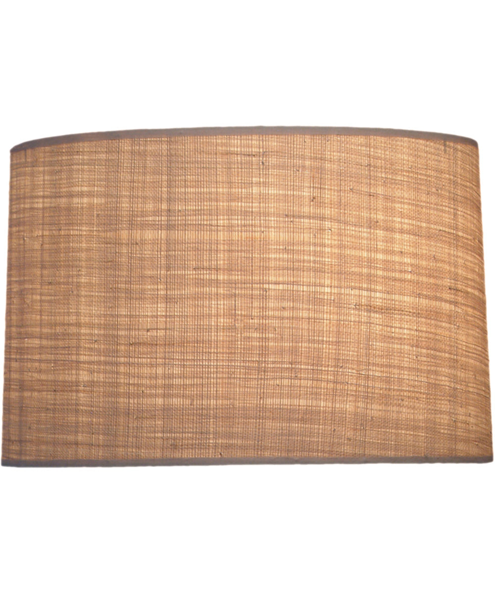 19x19x12 Natural Raffia Drum Hardback Lampshade