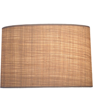 19x19x12 Natural Raffia Drum Hardback Lampshade