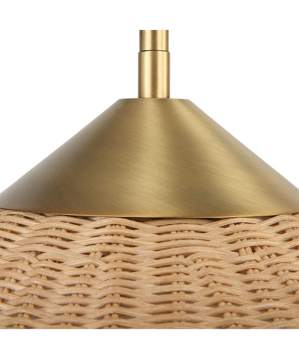 Phuvinh 1 Light Rattan Shade Pendant