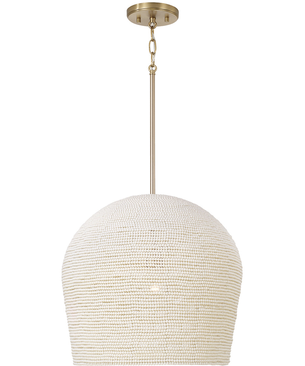 Natalia 1-Light Pendant Aged Brass