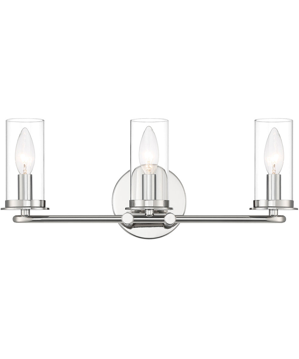 Hudson Heights 3 Light Vanity Polished Nickel