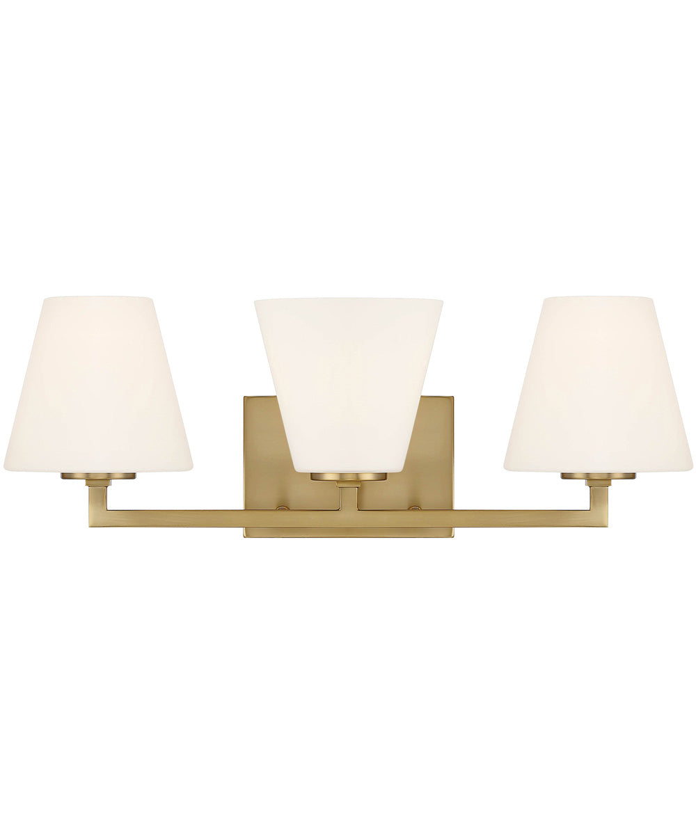 Palmyra 3 Light Vanity Brushed Gold