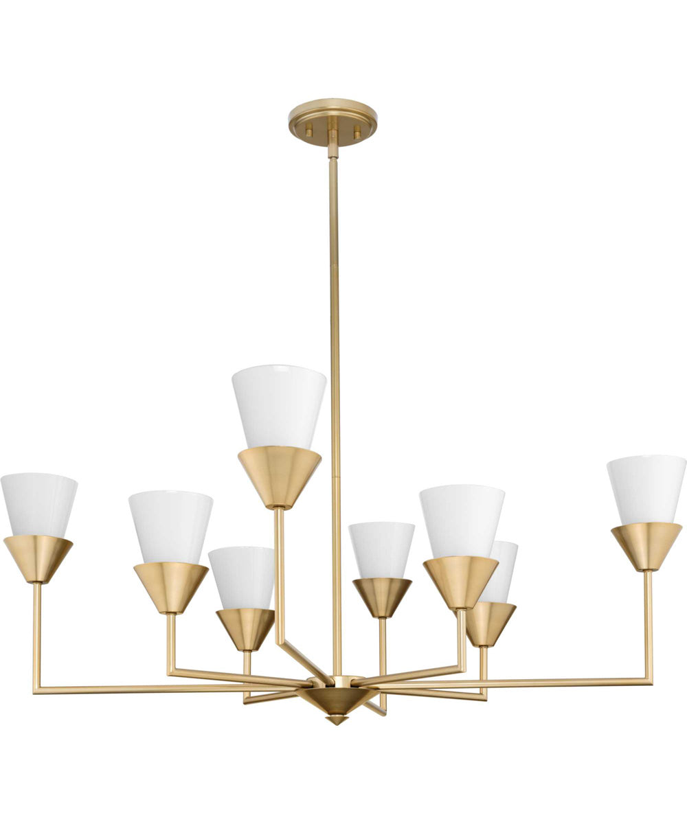 Pinellas 14.37 in. 8-Light Contemporary Chandelier Soft Gold