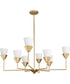 Pinellas 14.37 in. 8-Light Contemporary Chandelier Soft Gold