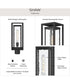 Shaw 19 Inch 1 Light Outdoor Post Light with Clear Glass Textured Black