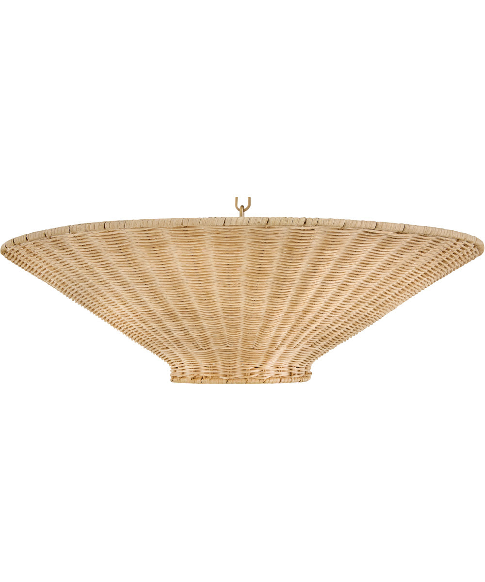 Delia 4-Light Small Convertible Chandelier in Heritage Brass