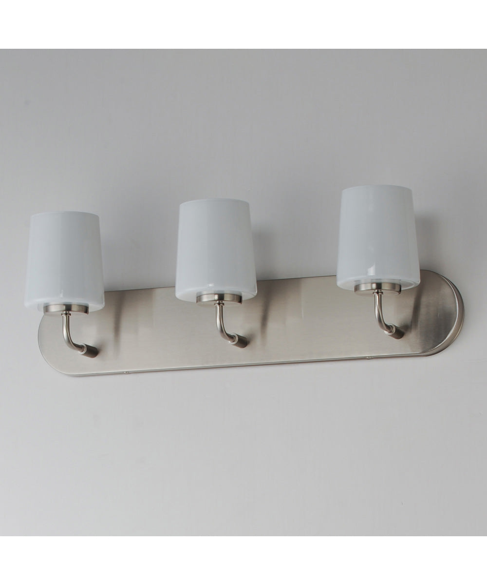 Durham 3-Light Strip Bath Vanity Satin Nickel