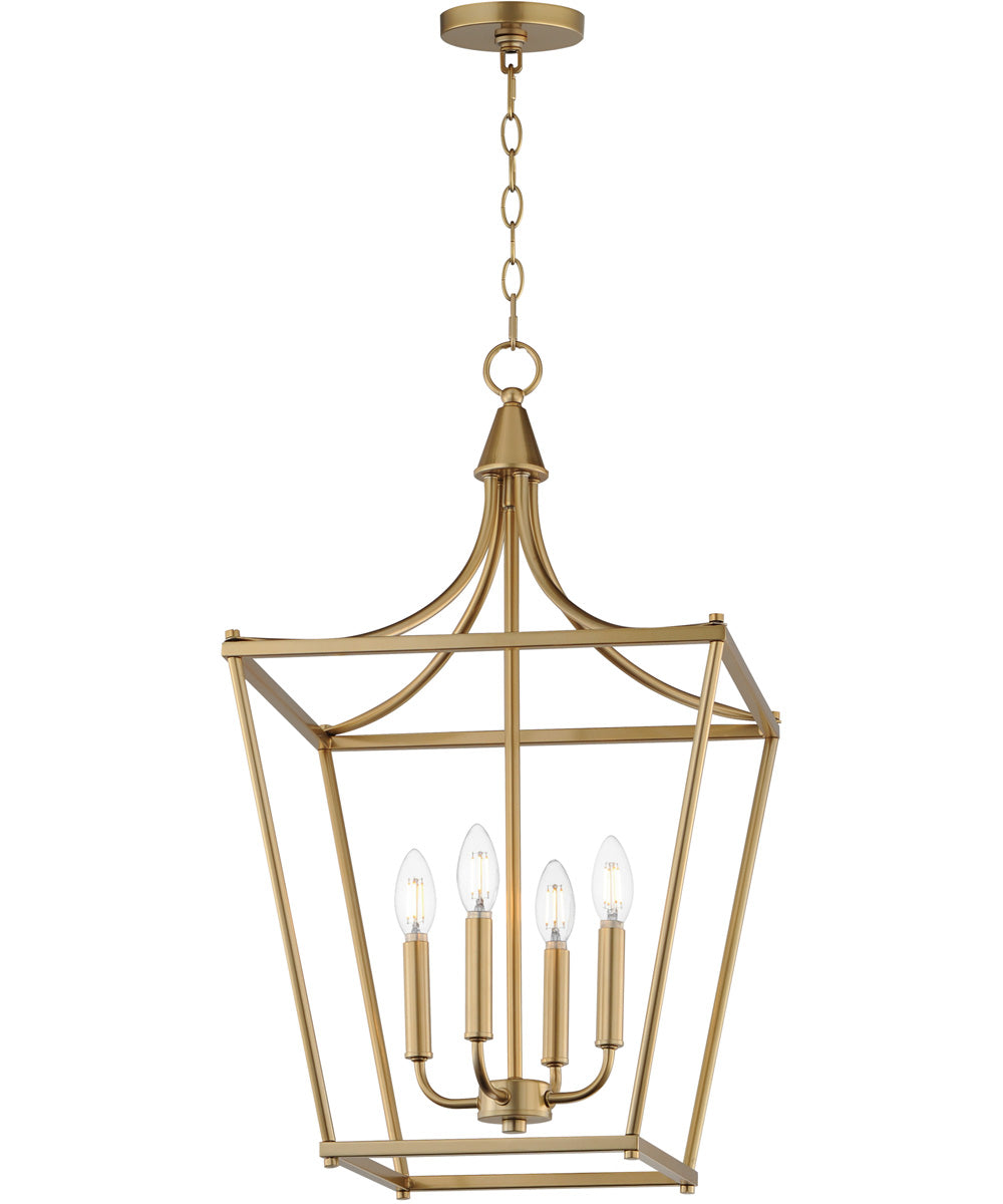Clifton 4-Light Pendant Natural Aged Brass