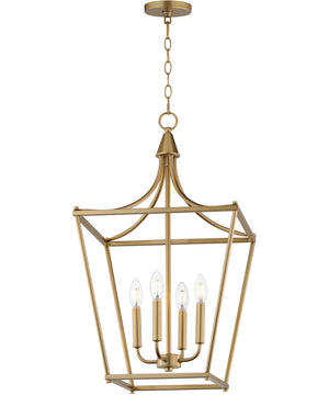 Clifton 4-Light Pendant Natural Aged Brass