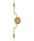 Austen 2-Light Medium Two Light Sconce in Lacquered Brass
