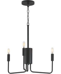 Abner 3-Light Chandelier Black