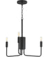 Abner 3-Light Chandelier Black