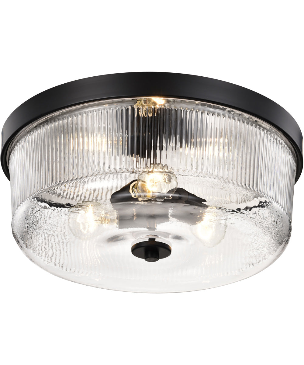 Grayson 3-Light Close-to-Ceiling Matte Black
