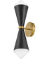 Betty 2-Light Large Two Light Sconce in Black