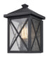 Leonis 10"High 1-Light Black Finish with Seeded Glass Shade Outdoor Wall Lantern