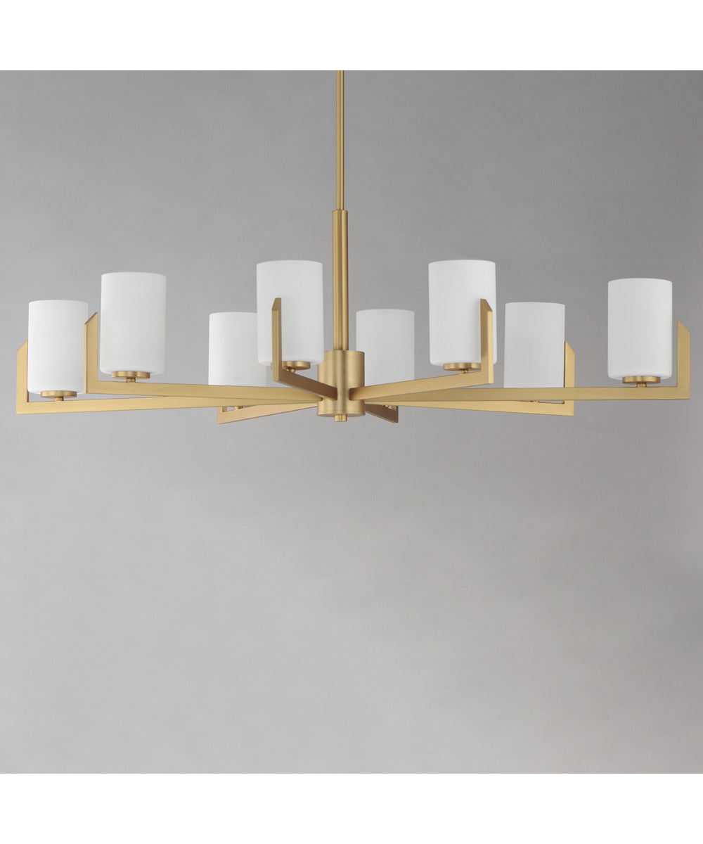 Dart 8-Light Chandelier Natural Aged Brass