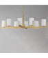 Dart 8-Light Chandelier Natural Aged Brass