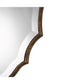 20x30" Shaped Bevel Mirror in Wood and Bronze and Gold