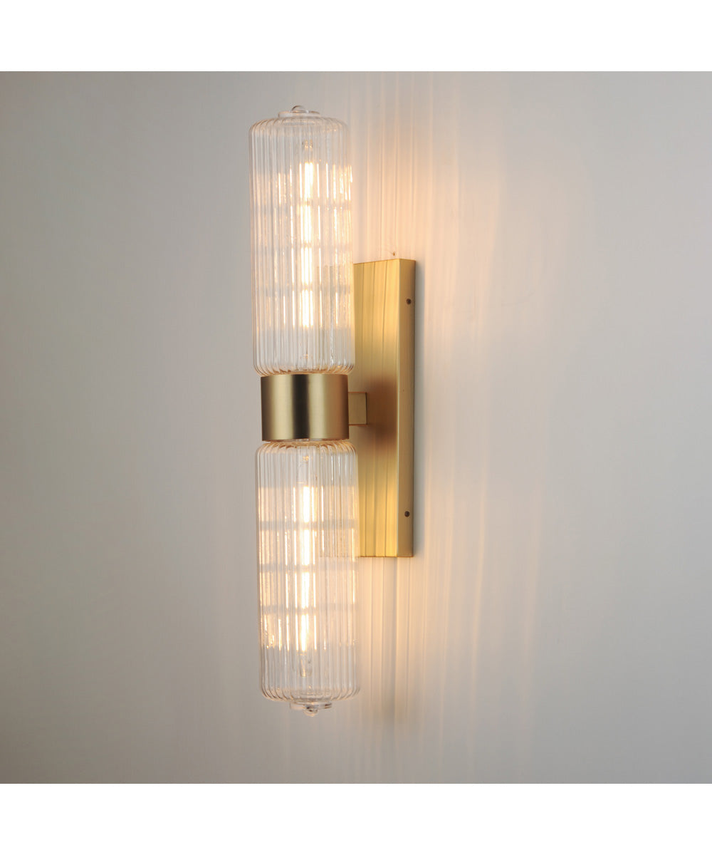 Kasbah 2-Light Wall Sconce Satin Brass