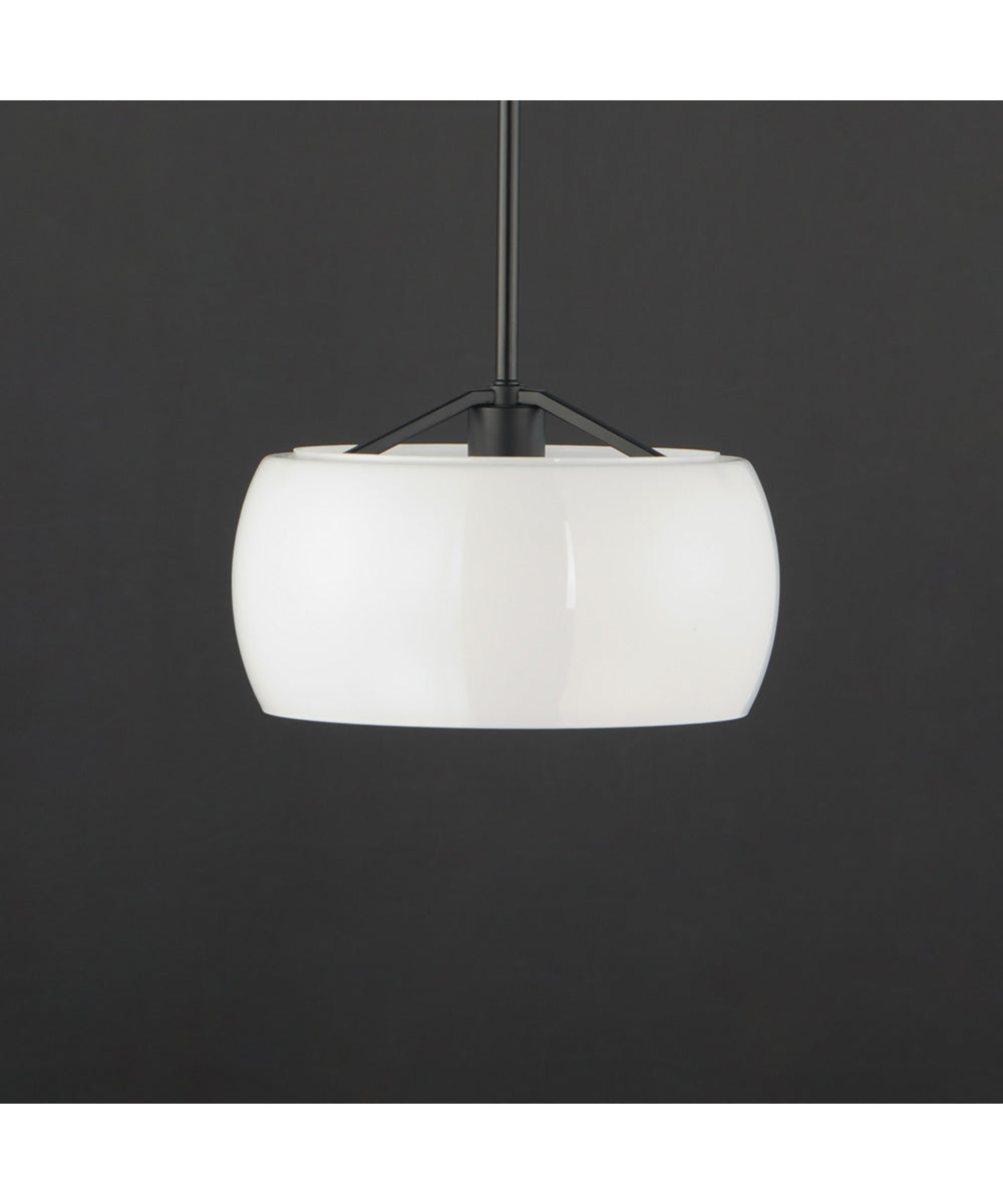 Glazed Single Pendant White / Black