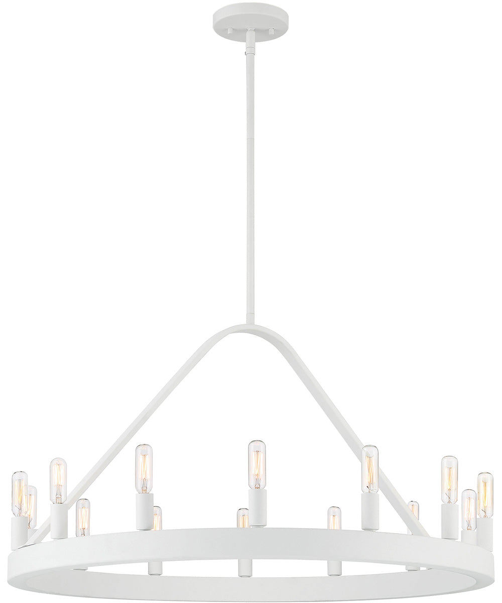 Carousel 14 Light Chandelier Matte White
