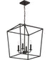 Emma 4-Light Pendant Dark Bronze