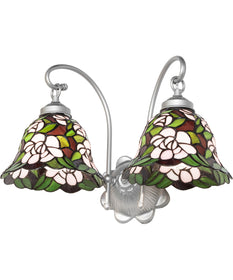 18" Wide Begonia 2 Light Wall Sconce