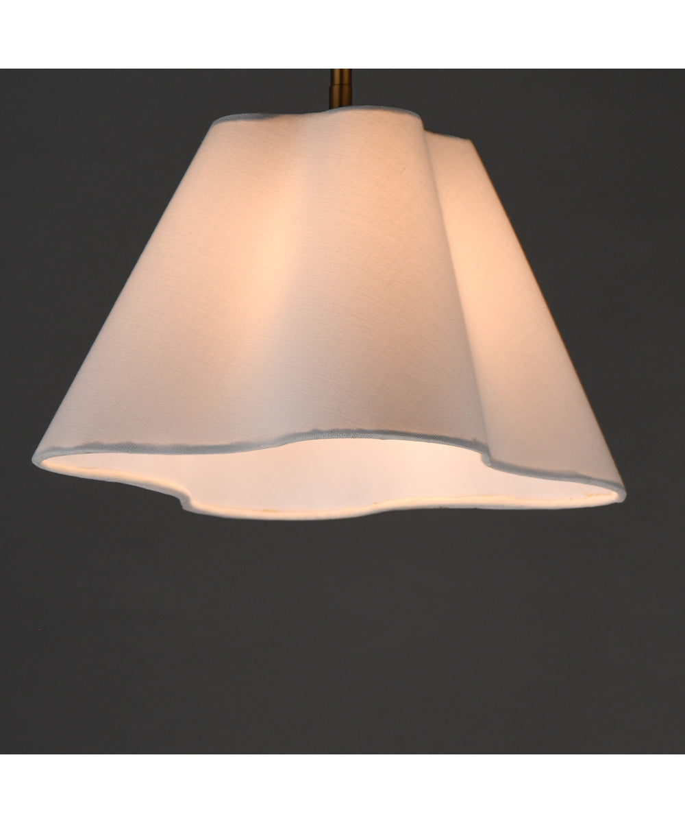 Saxon 14 inch Pendant Natural Aged Brass