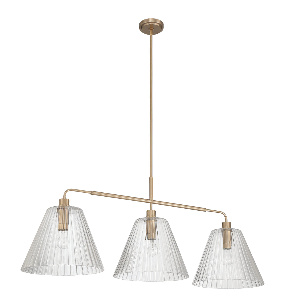 Pleated 3-Light Lighting Premium Bronze