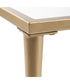 Accent Furniture with Tempered Glass Top Antique Gold