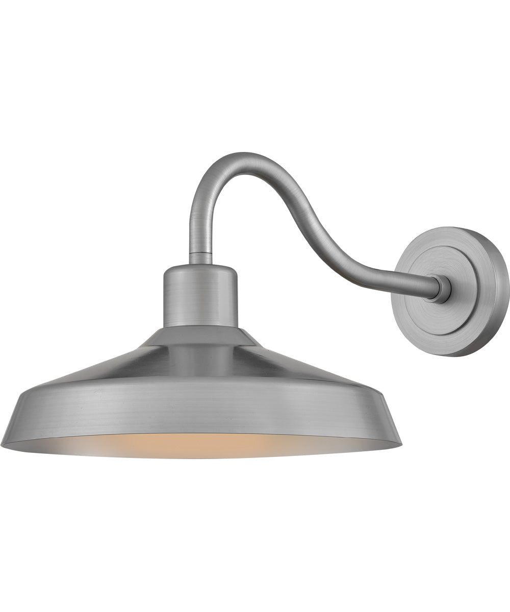 Forge 1-Light Medium Wall Mount Lantern in Antique Brushed Aluminum