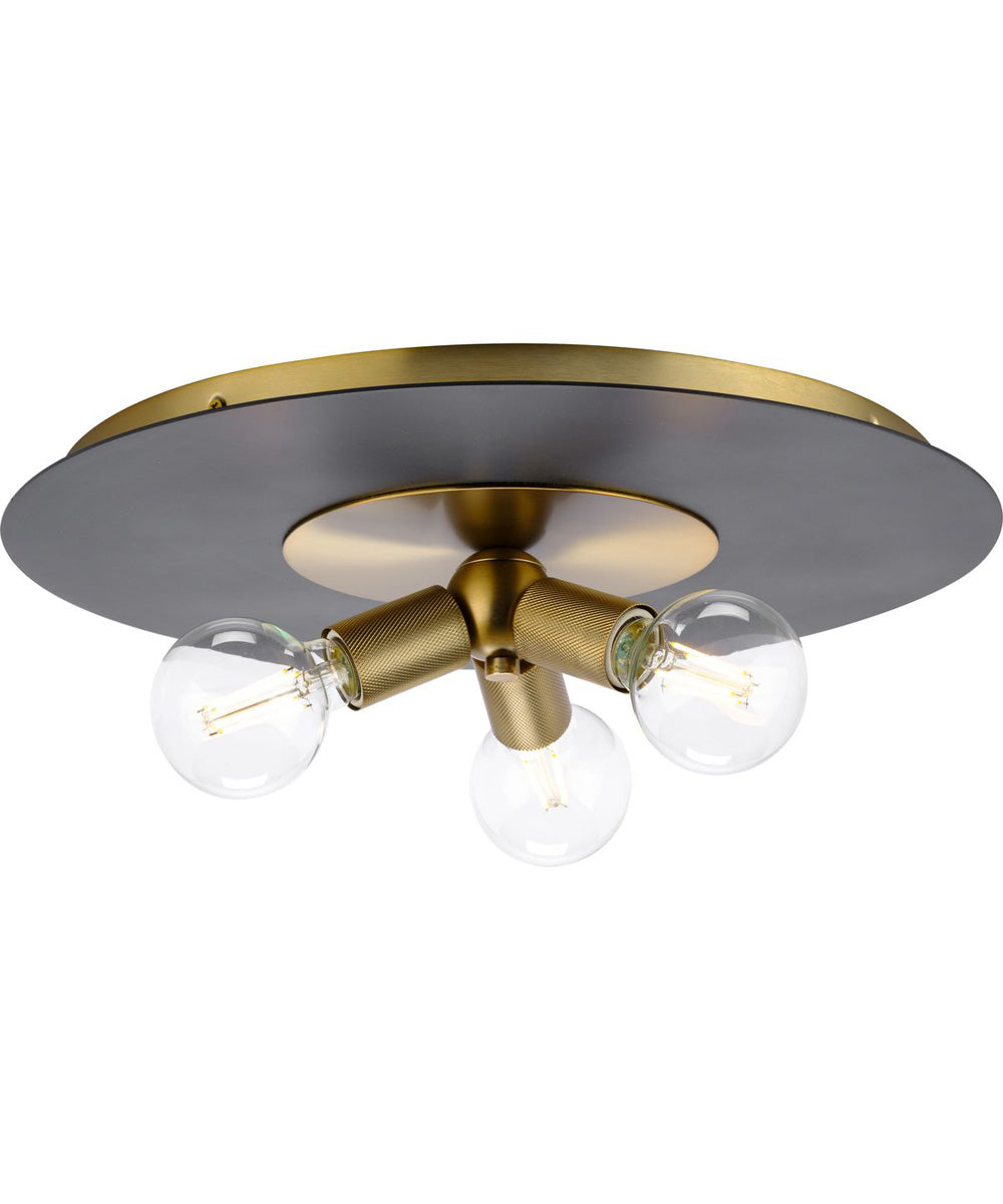 Trimble 3-Light 18" Flush Mount Brushed Bronze