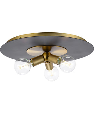 Trimble 3-Light 18" Flush Mount Brushed Bronze