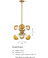 Gambit 6 Light Pendant Brushed Gold