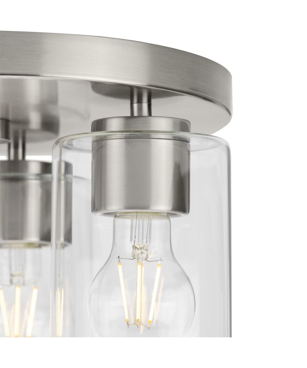 Cofield 12 in. 3-Light Flush Mount P350237 Brushed Nickel