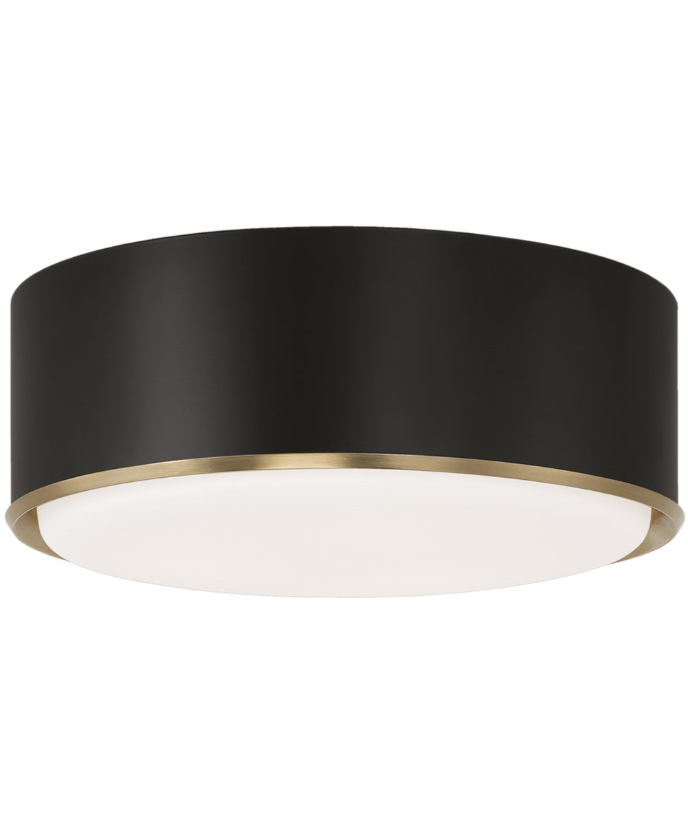 Carlton 3-Light Flush Matte Brass and Black
