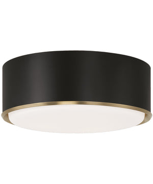 Carlton 3-Light Flush Matte Brass and Black