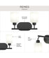 Reines 2-Light Bath Vanity with Opal Glass Shades Matte Black