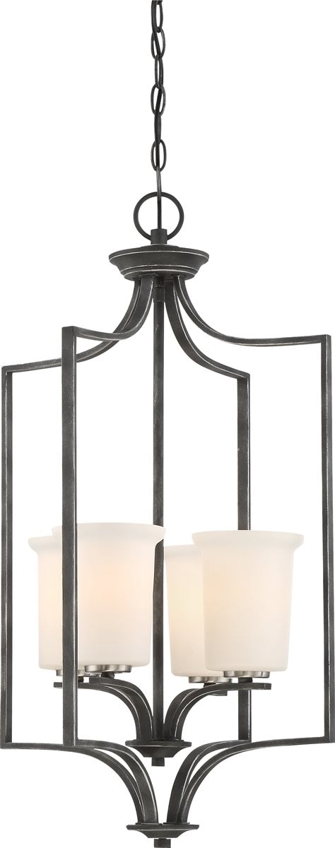 17"W Chester 4-Light Pendant Iron Black