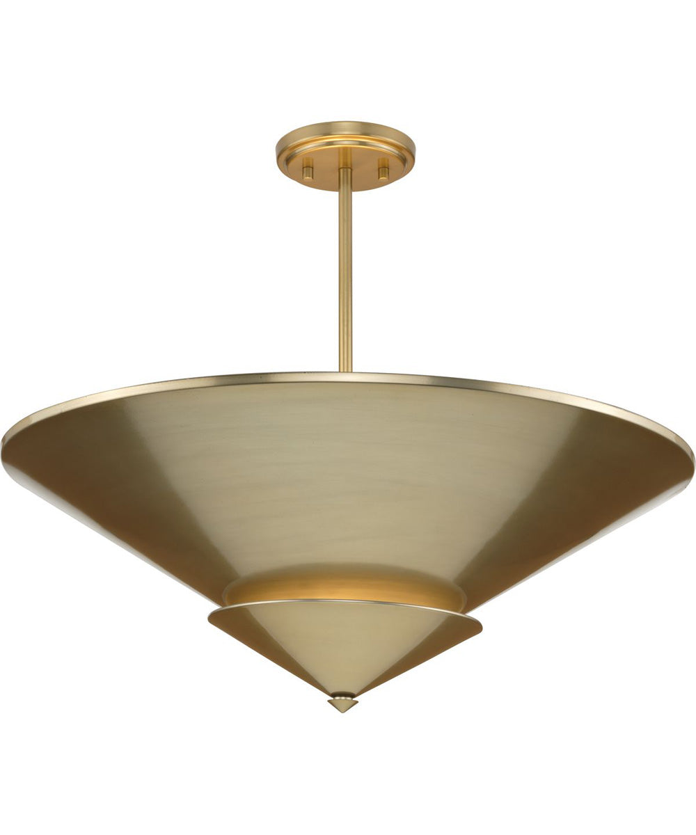 Pinellas 25 in. 4-Light Flush Mount Soft Gold