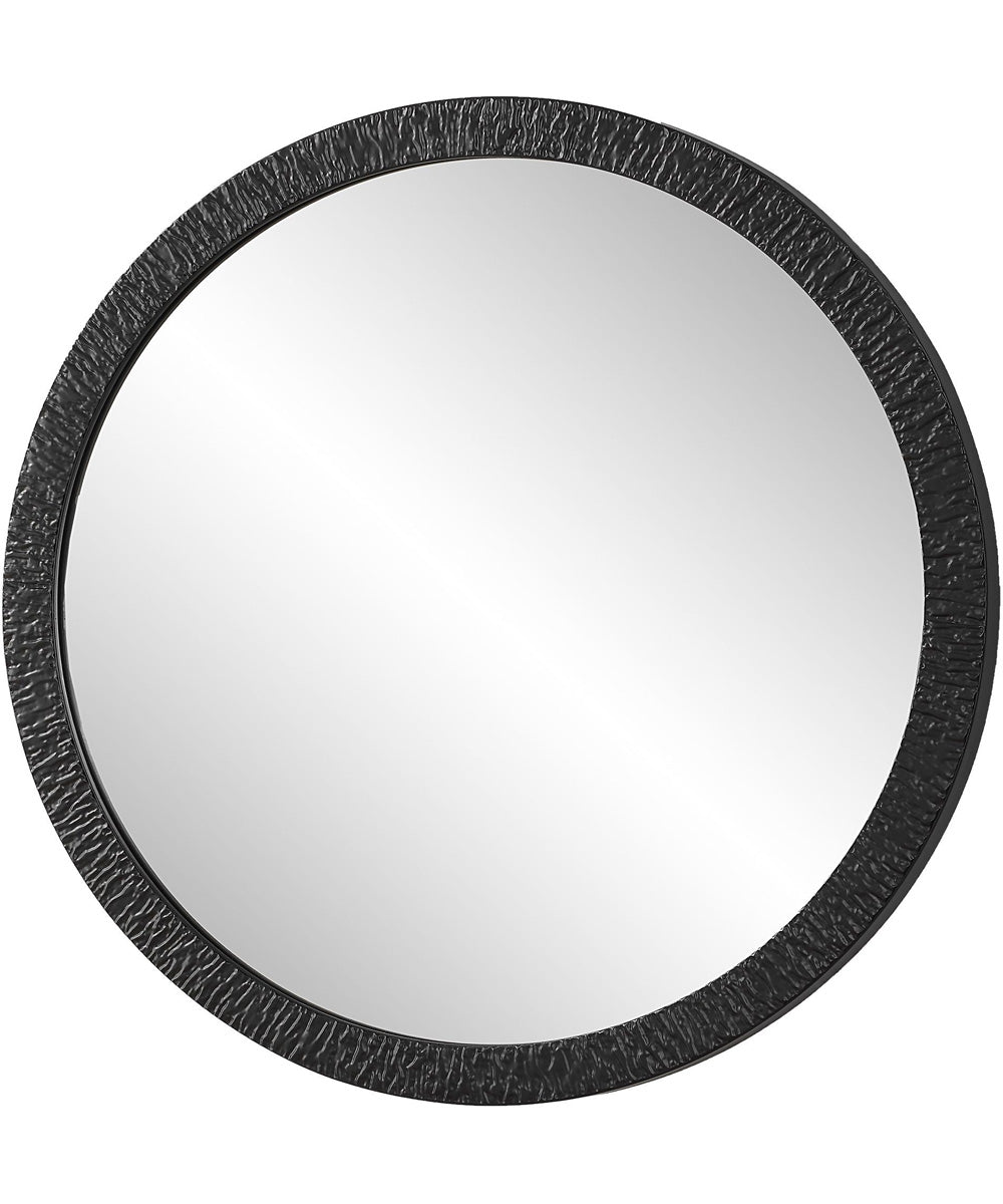 34x34" Wall Mirror Satin Black