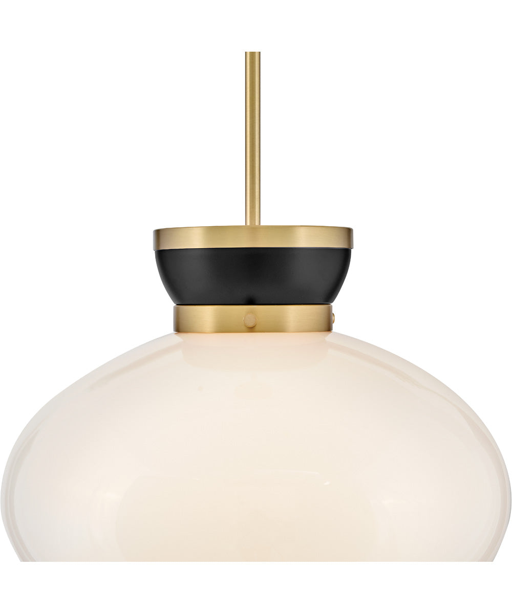 Lucy 1-Light Medium Pendant in Black